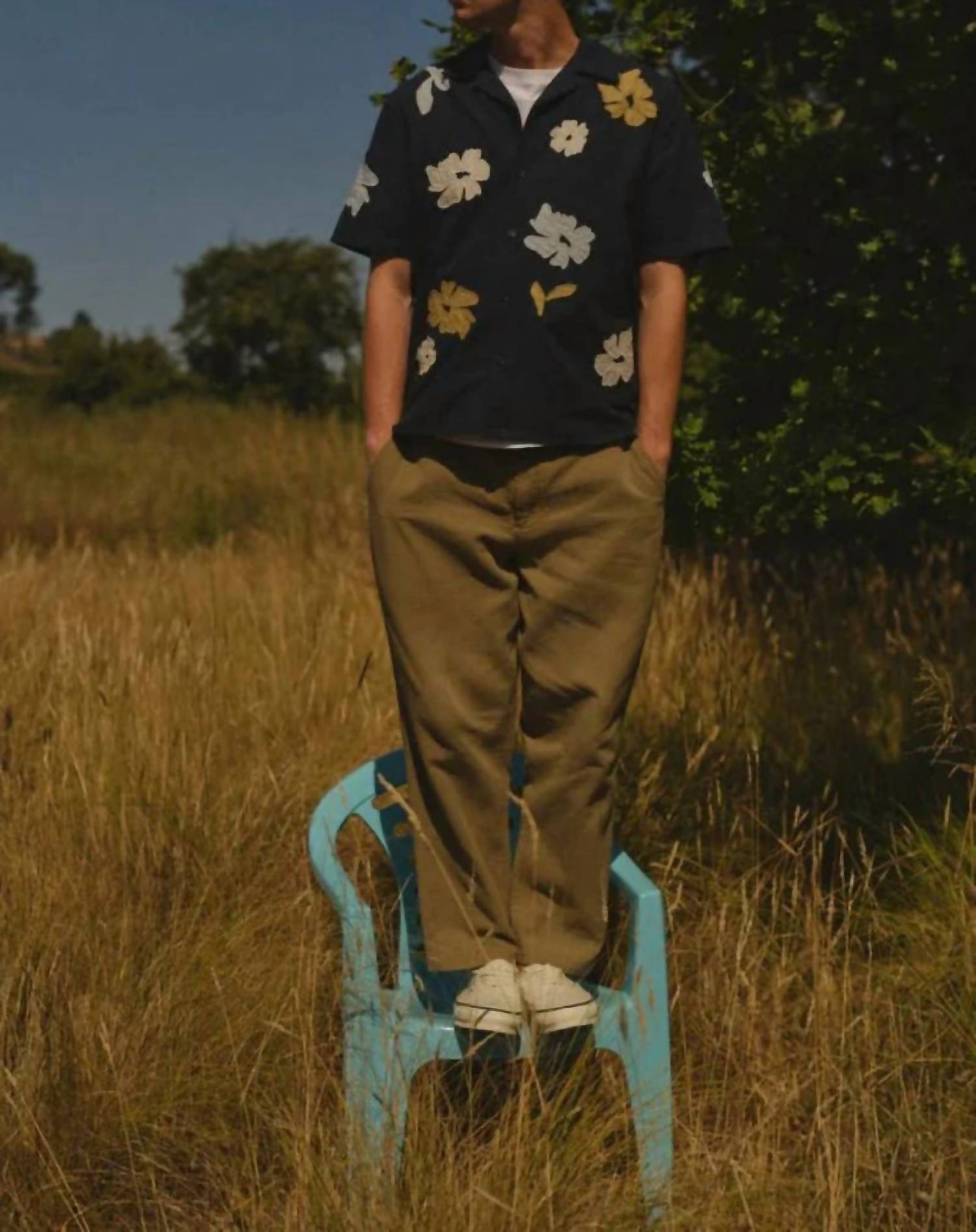 Wax London - Flower Applique Didcot Shirt