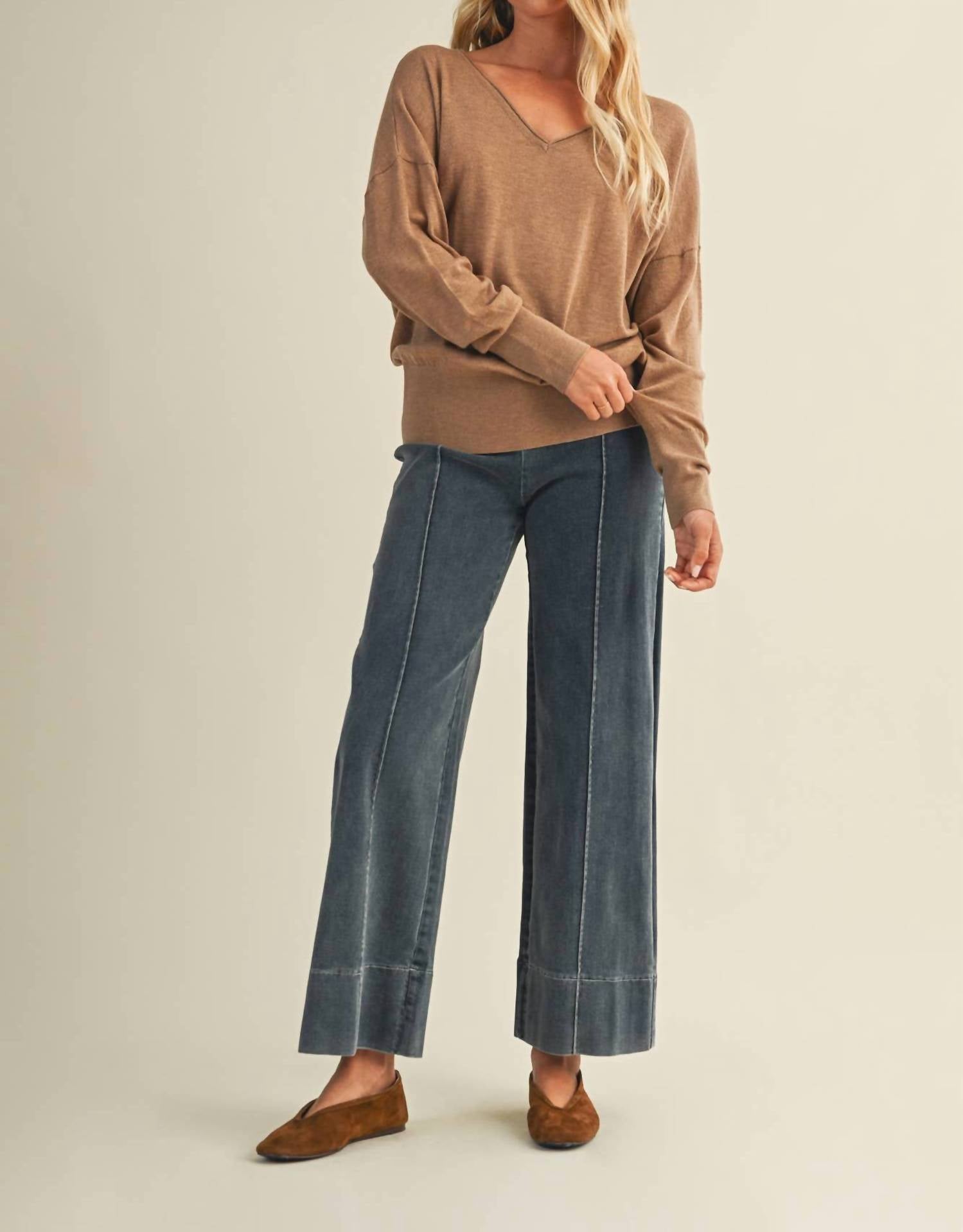 Mustard Seed - V-Neck Sweater Top