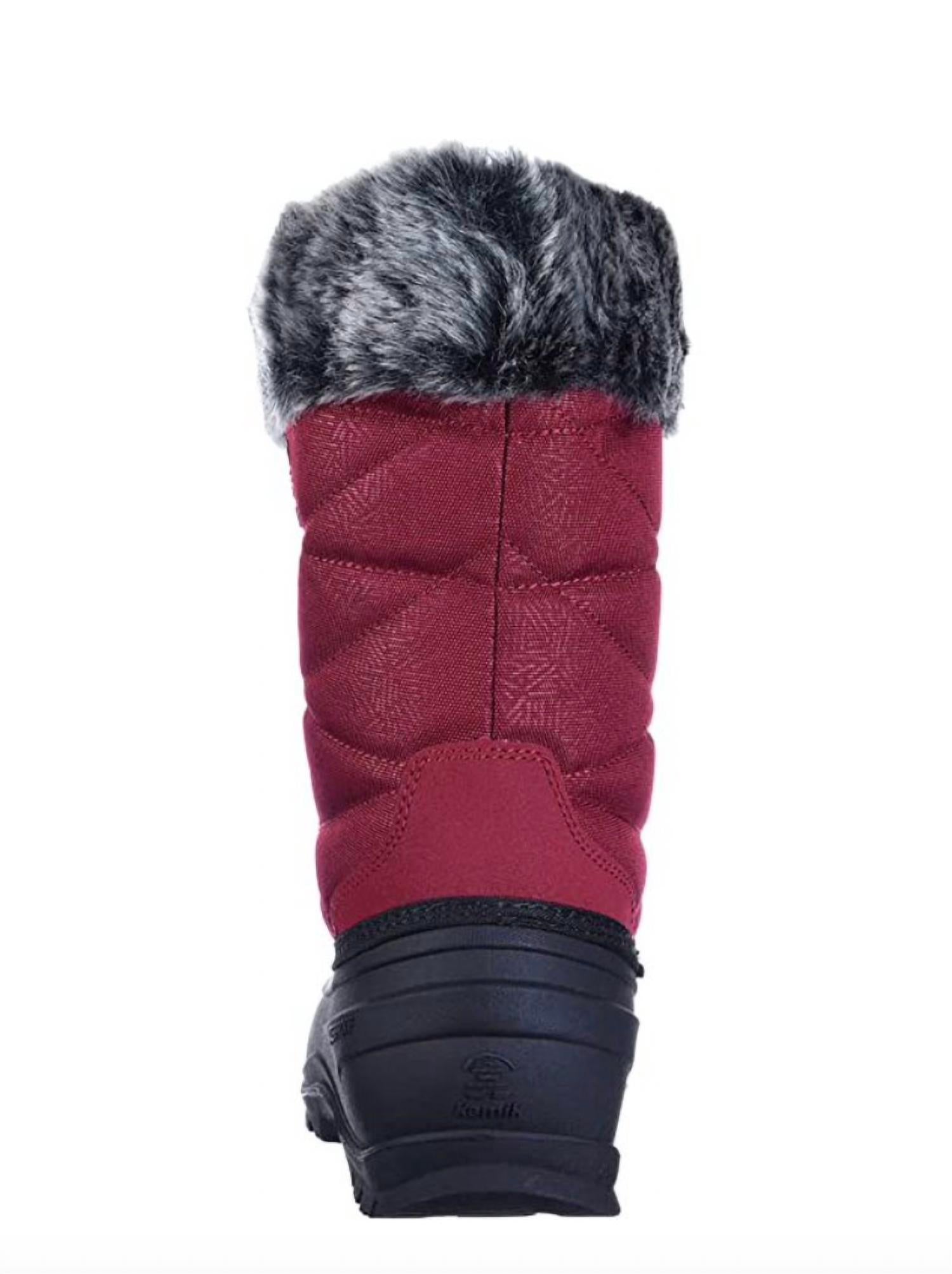 Kamik - Women's Momentum 3 Pull On Rounded Toe Waterproof Fur Trim Ankle Snow Boots