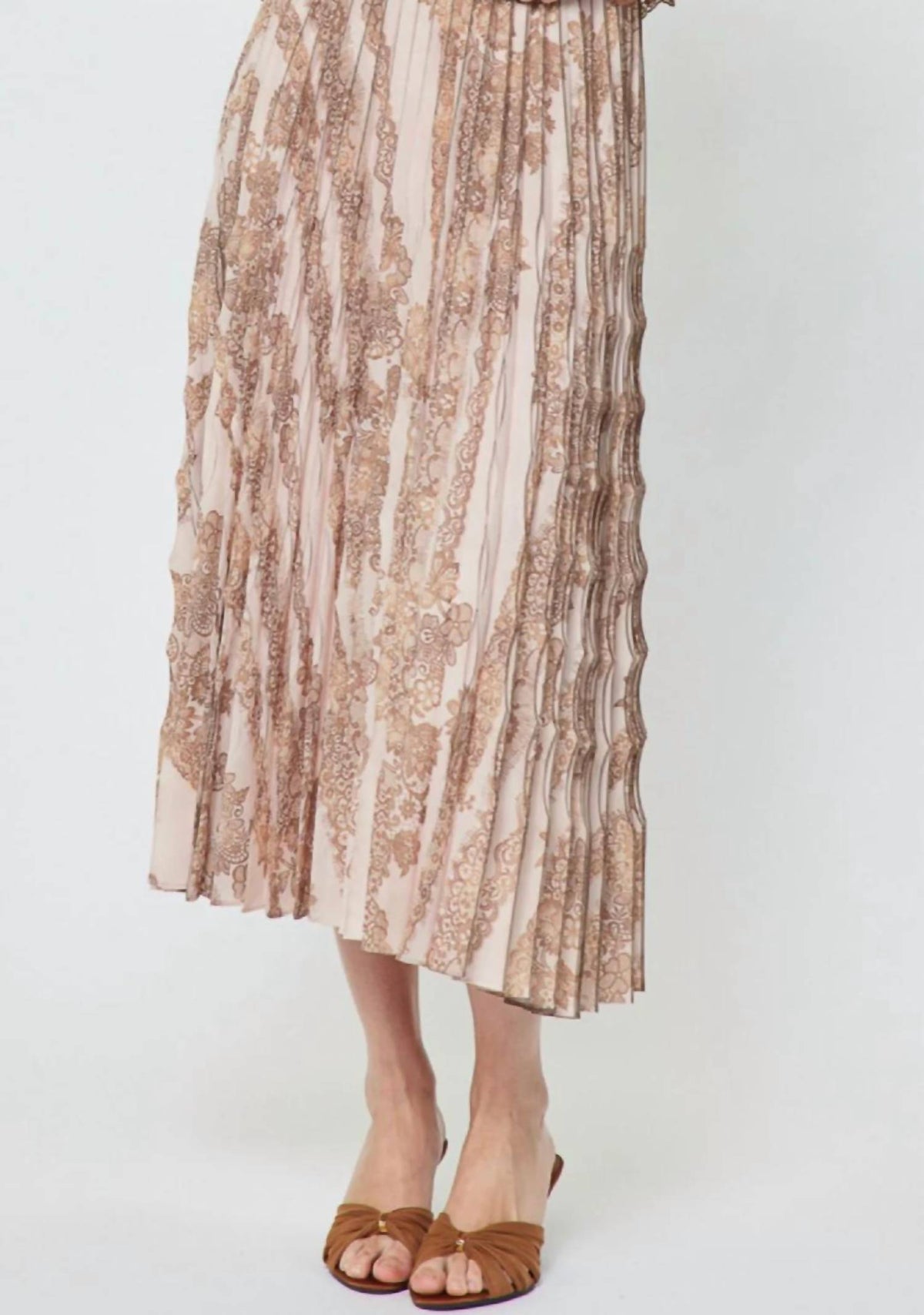 Current Air - Floral Lace Pleated Skirt