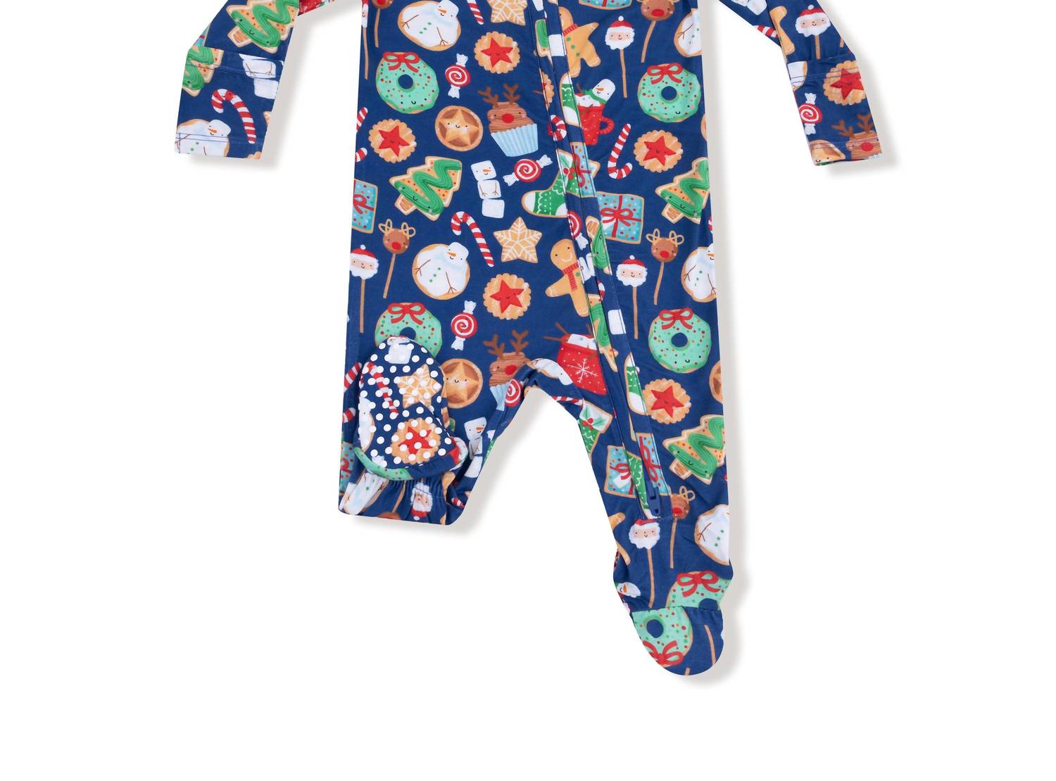 Angel Dear - Boy's Christmas Treats Bamboo 2 Way Zipper Footie