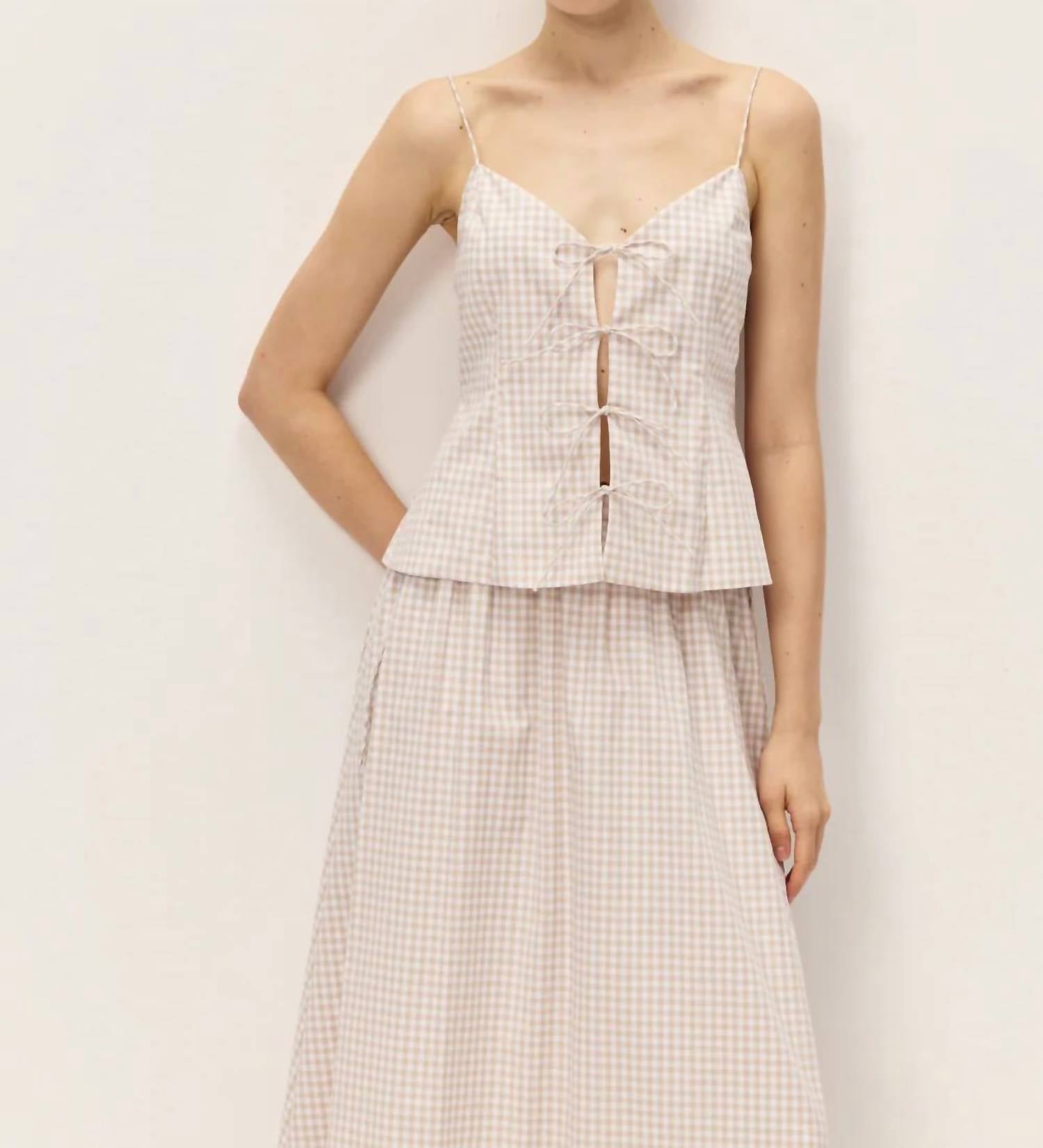 Elodie - Vionnet Gingham Top