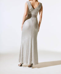 Joseph Ribkoff - Women's Sequined Formal Evening Long Dress