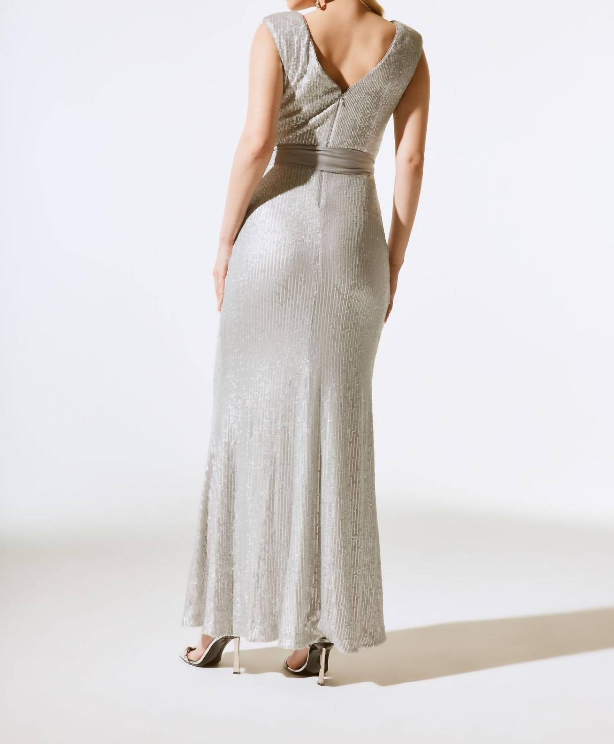 Joseph Ribkoff - Women's Sequined Formal Evening Long Dress