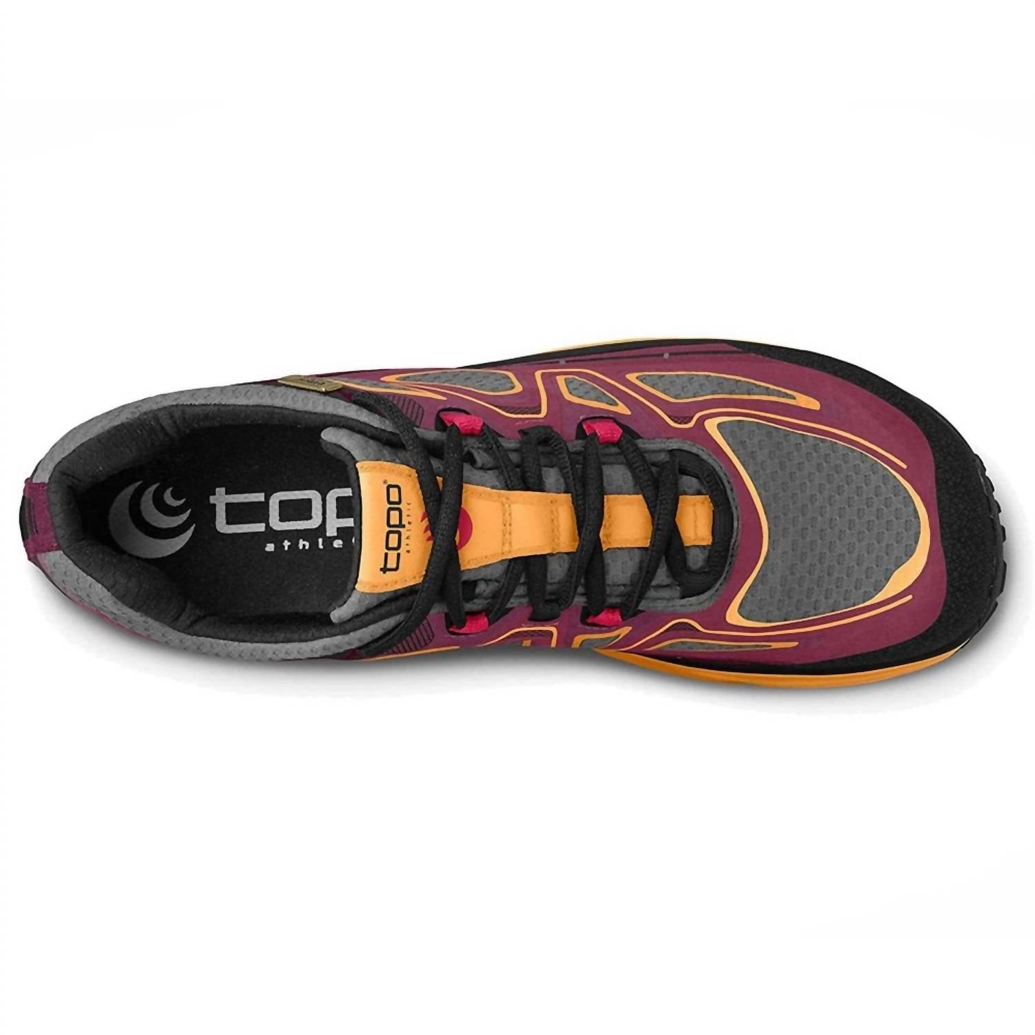 Topo Athletic Women's Hydroventure Trail Running Shoe in burgundy peach - women's shoe - alternate view