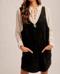 Hem & Thread - Courduroy Pinafore Overall Dress