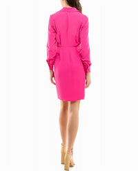 Nicole Miller - Audrey Silk Long Sleeve Shirt Dress