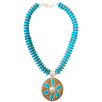 Bijoux Envie Women's Lantana Beaded Necklace in turquoise - women's jewelry