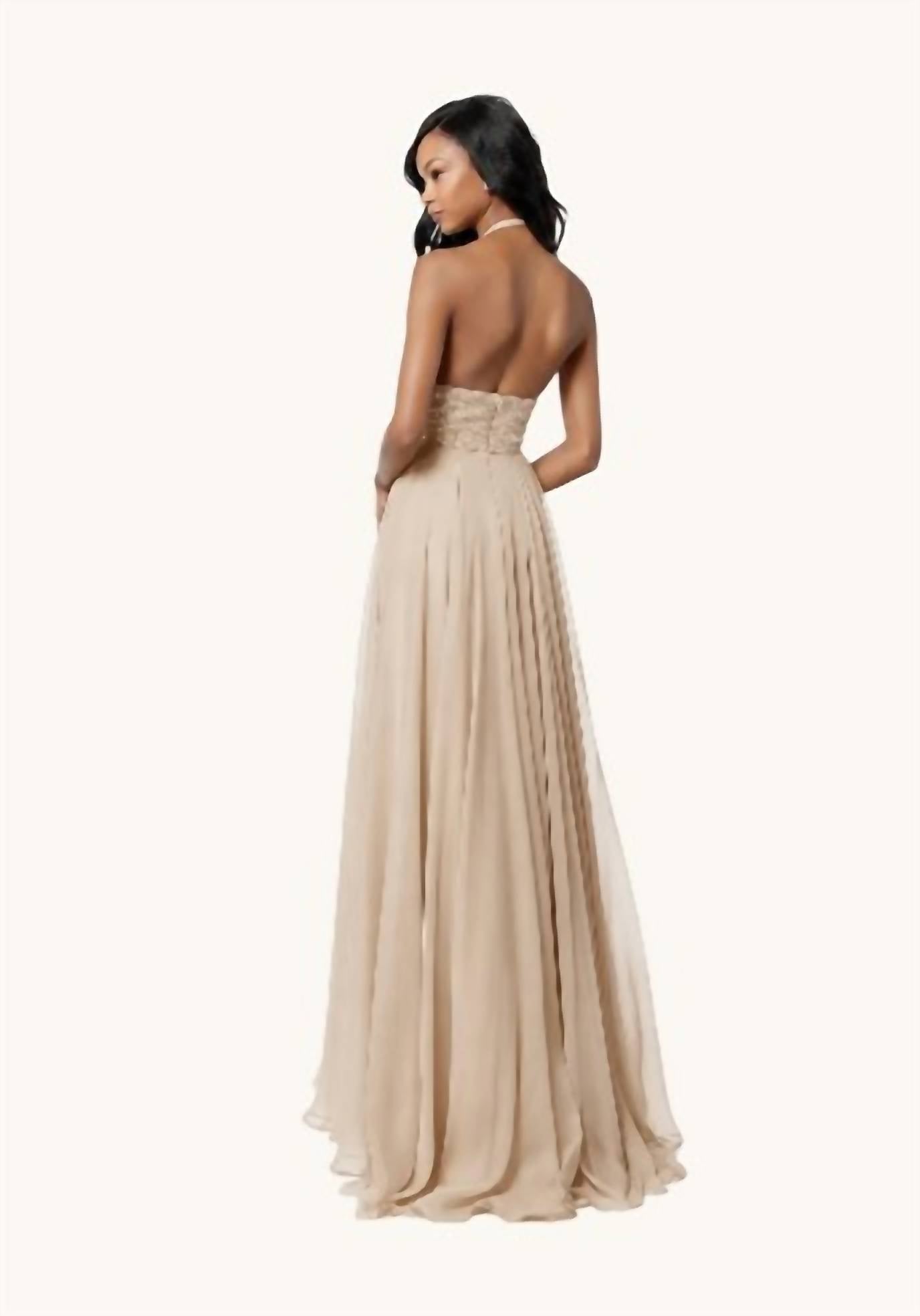 Sherri Hill - Sequin Halter Chiffon Gown