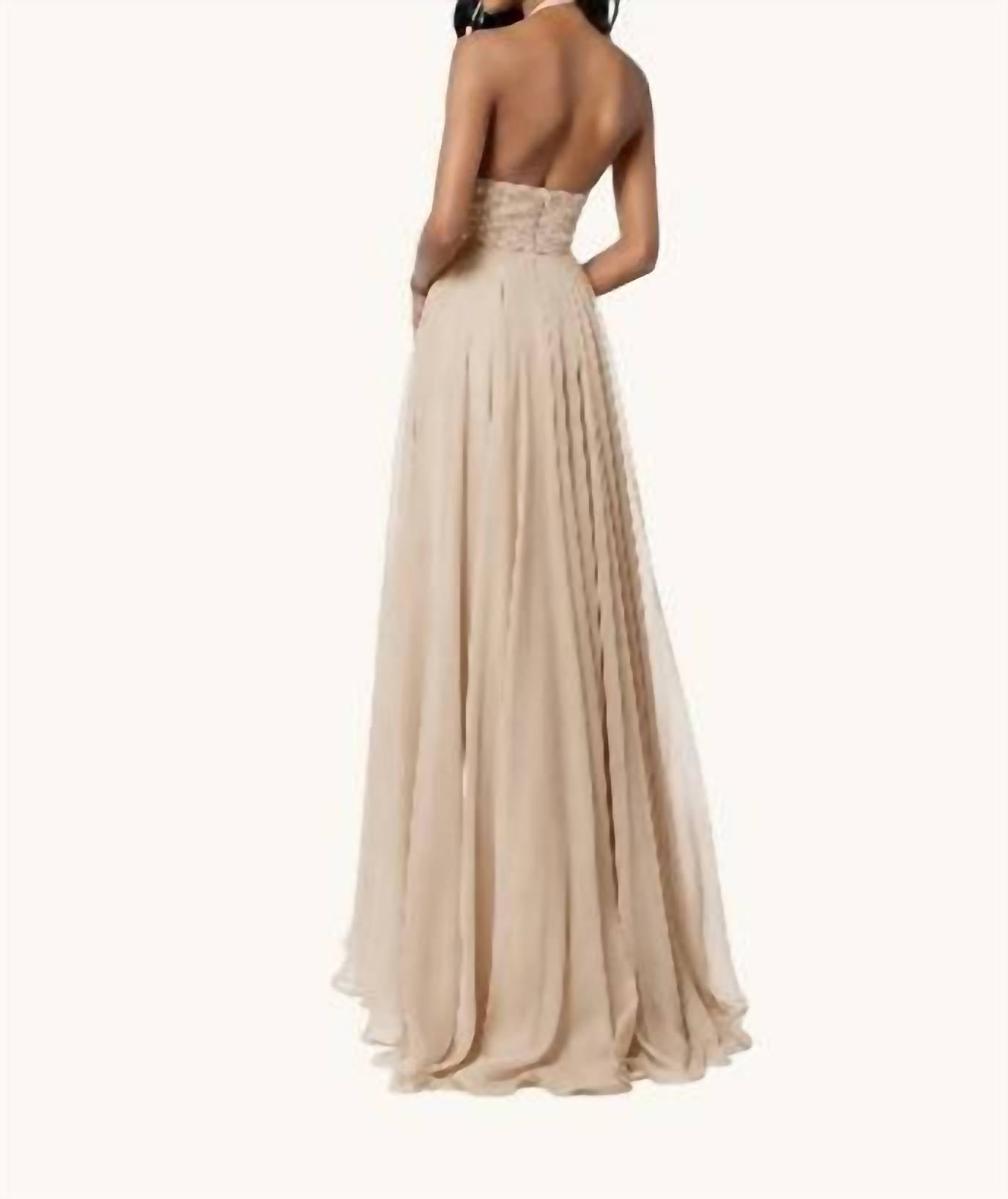 Sherri Hill - Sequin Halter Chiffon Gown