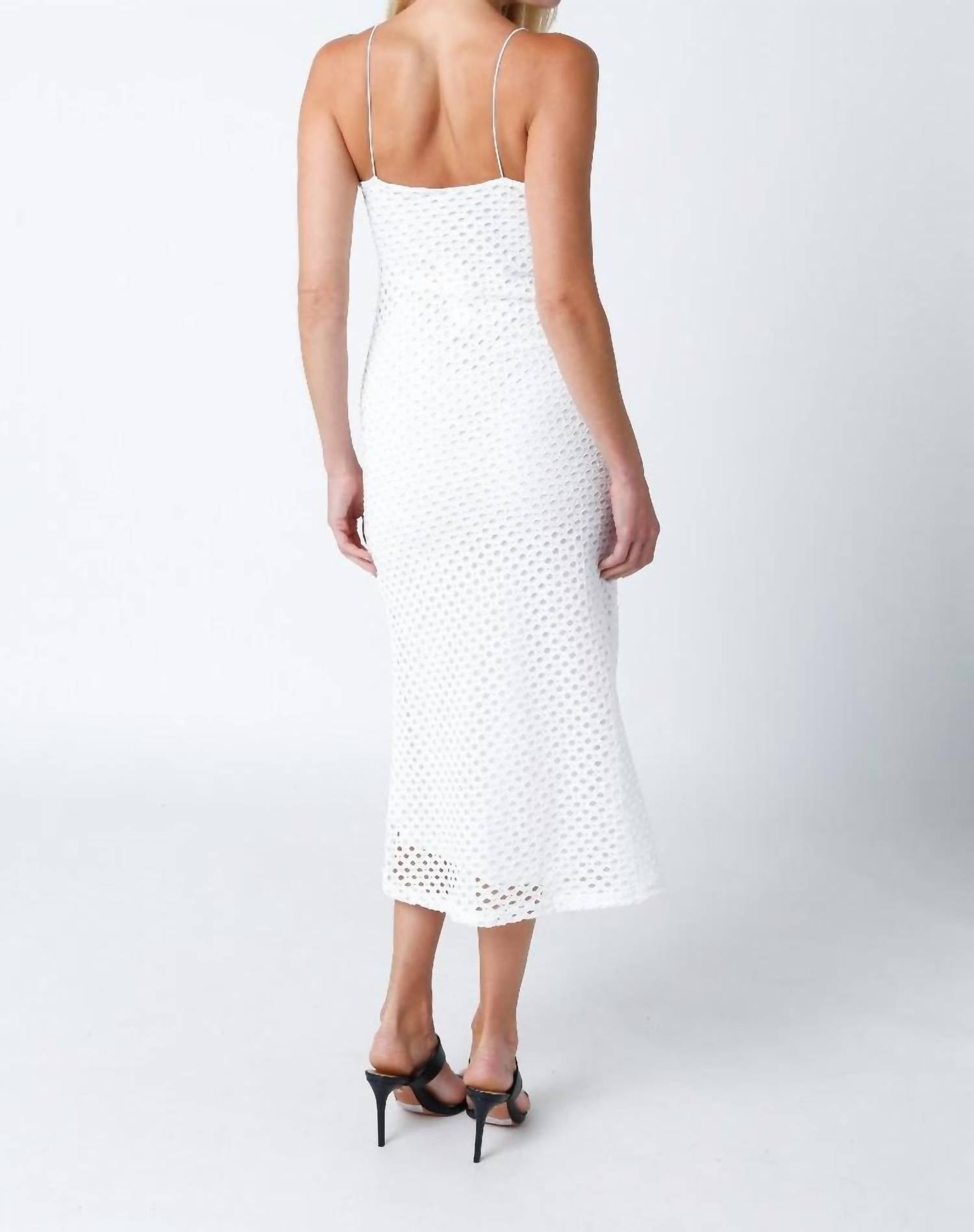Olivaceous - Malin Crochet Midi Dress