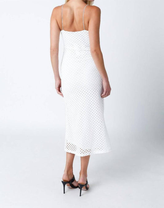 Olivaceous - Malin Crochet Midi Dress