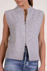 Elan - Women's Britt Sleeveless Zip Sweater