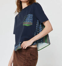 Current Air - Mixed Media Blouse