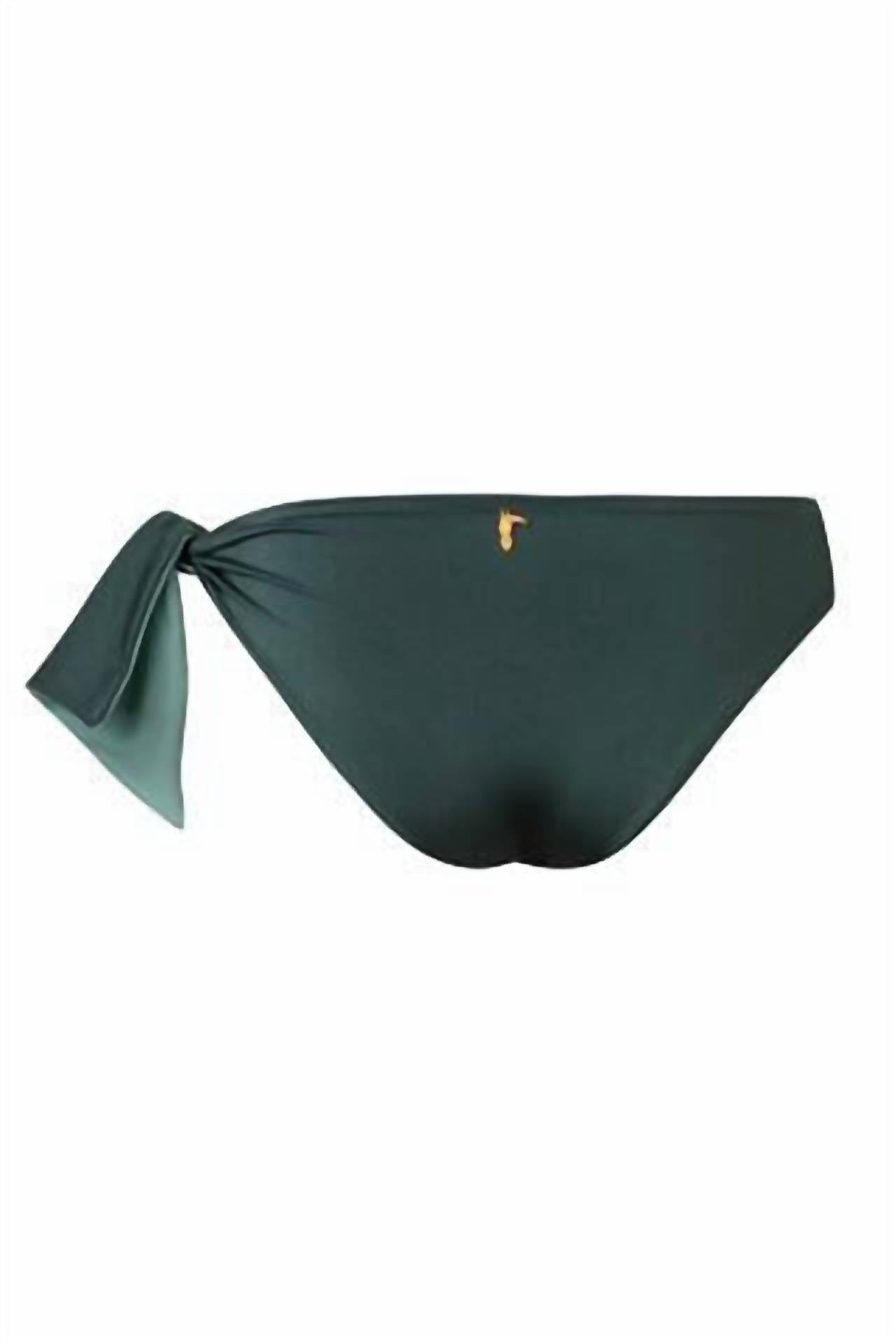 JUAN DE DIOS Women's Baudo Bottom in army green squares - women's swimwear - alternate view