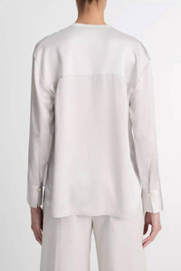 Vince - Silk Band V-neck Collar Blouse