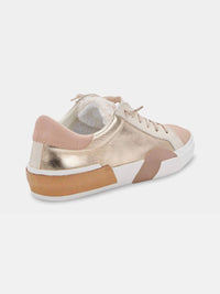Dolce Vita Women's Zina Plush Sneaker in gold - women's sneaker - alternate view