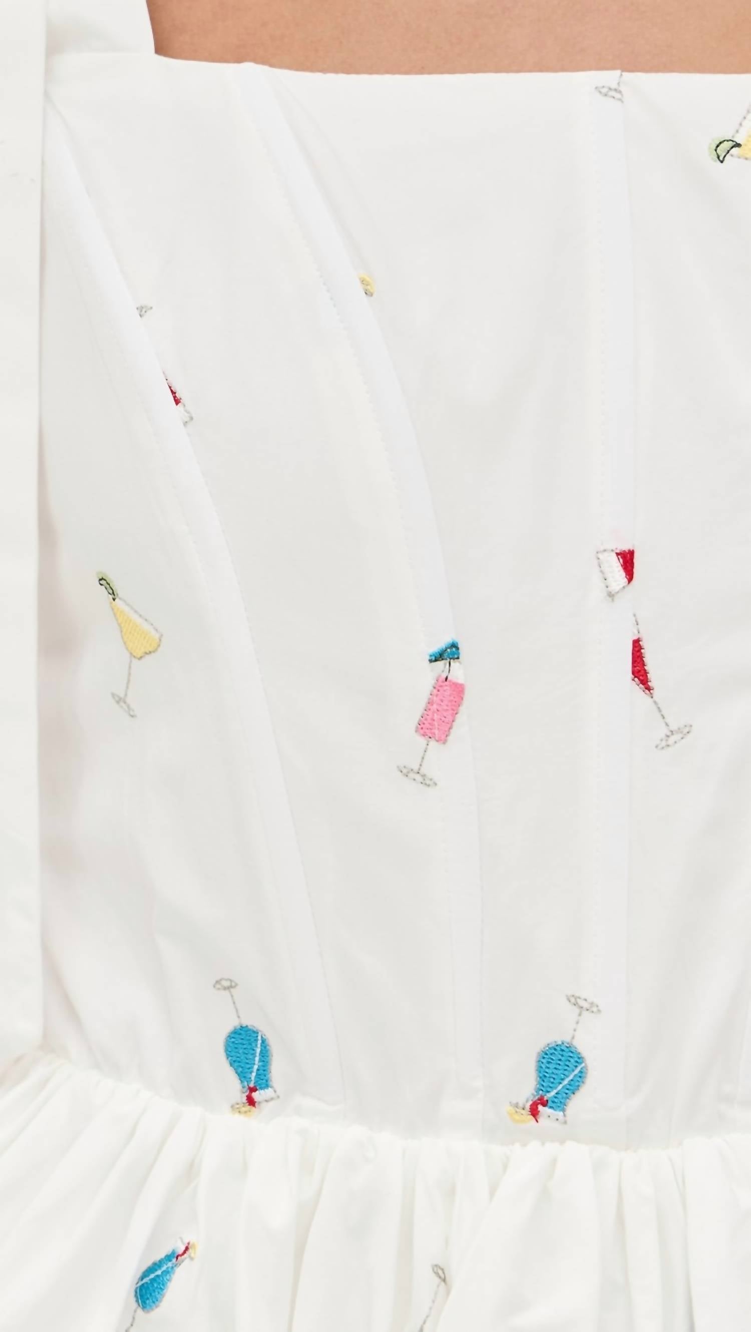 En Saison - Nellie Embroidered Corset Style Mini Dress