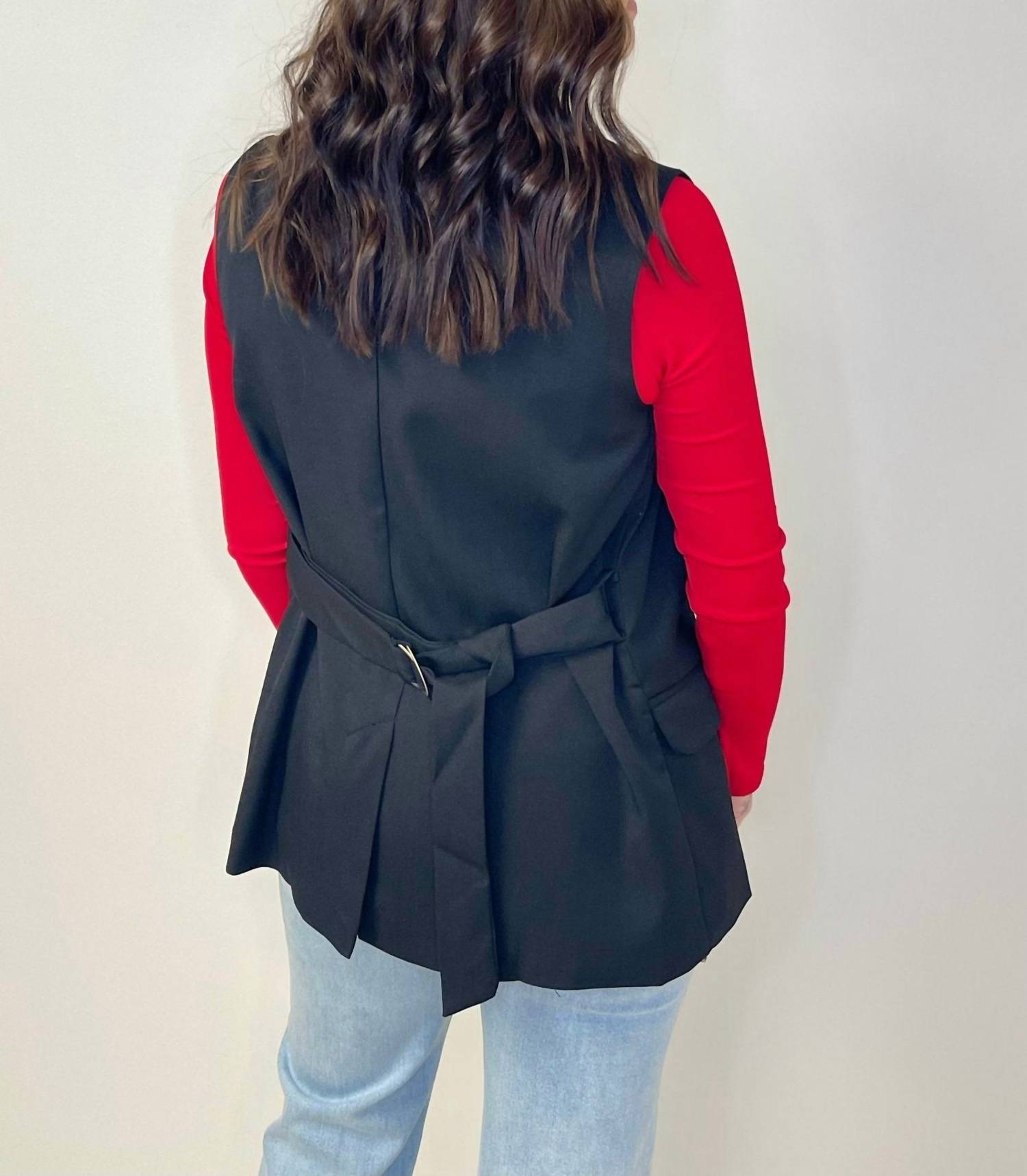 Sadie & Sage - Belted Button Vest