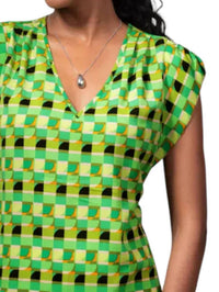 Alison Sheri - Kaleidoscope Short Sleeve Blouse