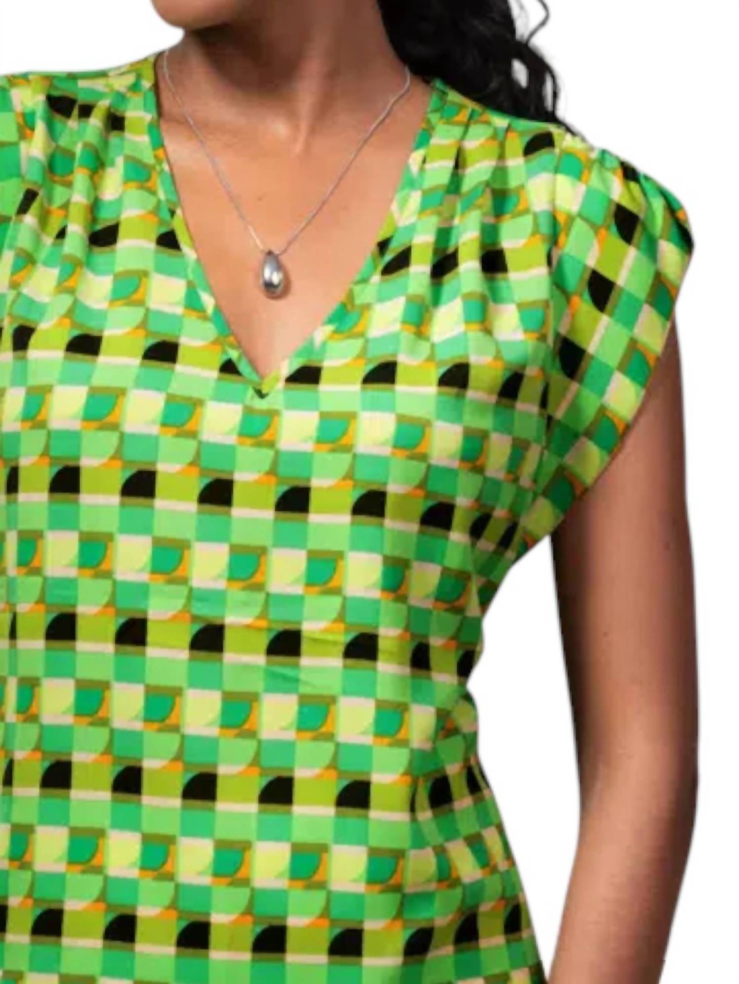 Alison Sheri - Kaleidoscope Short Sleeve Blouse