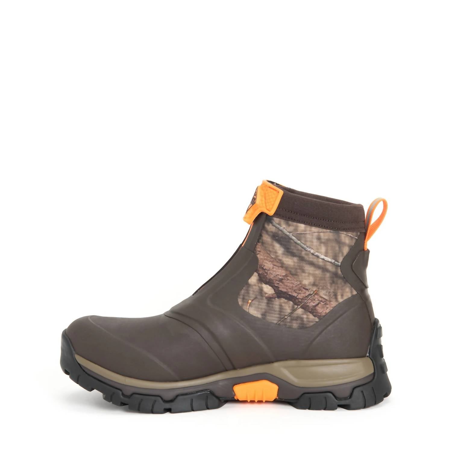 MUCK Men's Apex Mid Zip Boot in brown mossy oak - men's boots