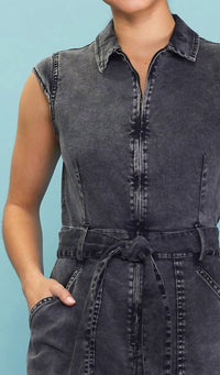 Skies Are Blue - Cap Sleeve Jumpsuit - Plus