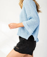 Ee:Some - Textured V-neck Sweater