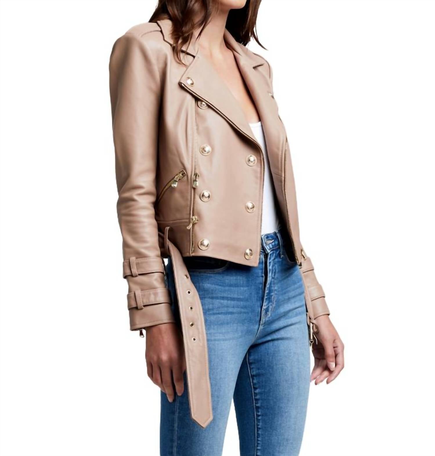 L'Agence - Billie Belted Leather Jacket