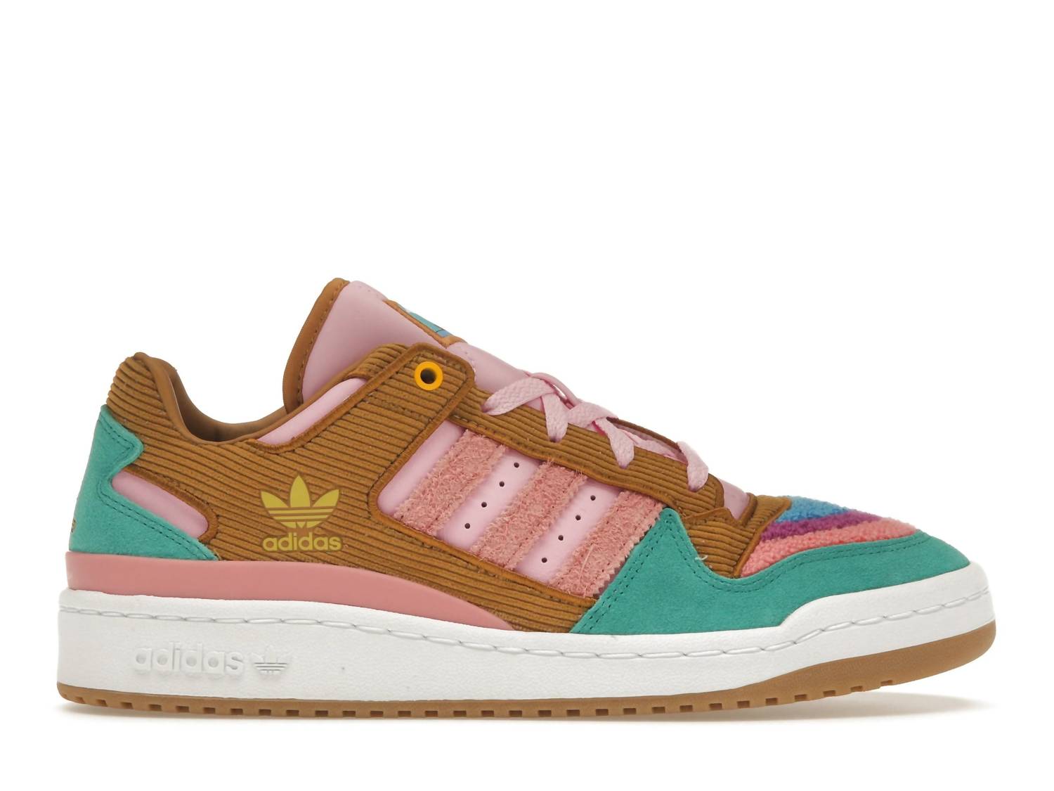 adidas Men's Forum Low The Simpsons Living Room Sneakers in mesa tactile rose cloud white - men's sneaker