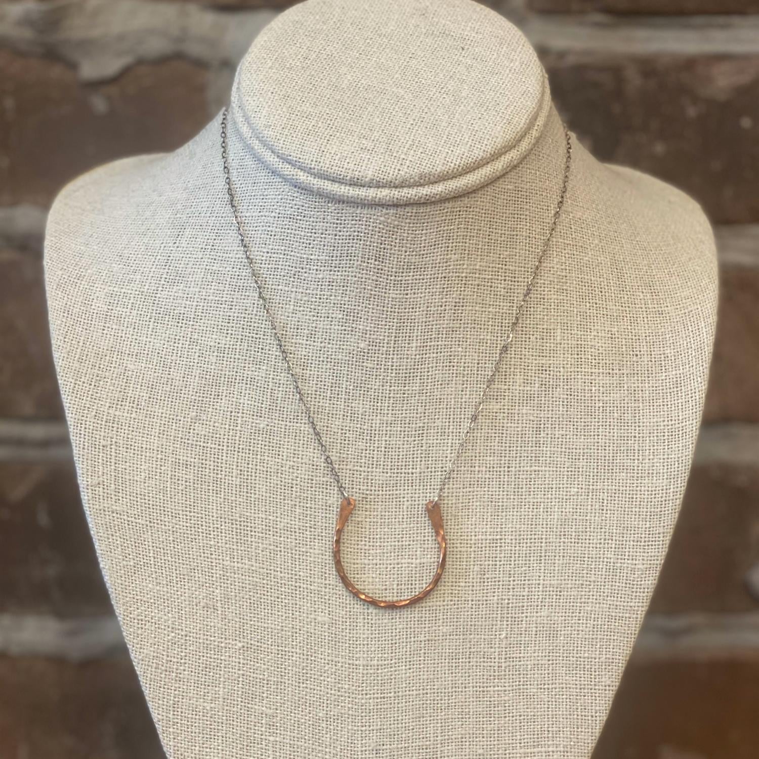 Clovis Jewelry - Large Copper Horseshoe Necklace
