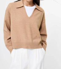 French Connection - Sloane Knit Collared Pullover Sweater