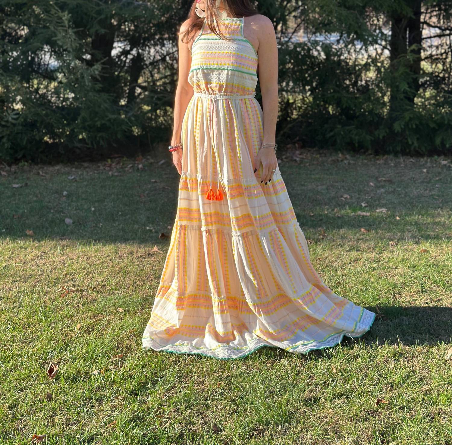 Love V By Jatin Varma - Saanvi Jaquard Cotton Maxi Dress