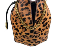 Alexander Mcqueen - Women's Leopard Print Pony Hair Bucket Bag