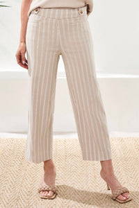 Tribal - PULL ON CROP PANTS WITH BUTTON TAB