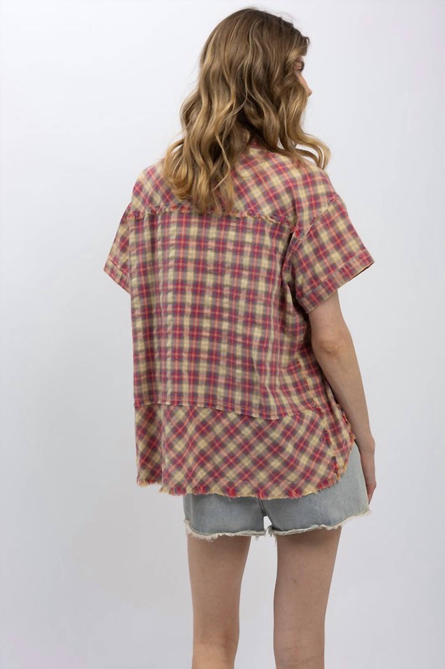 Blue Velvet - Forever Washed Flannel Short Sleeve Shirt