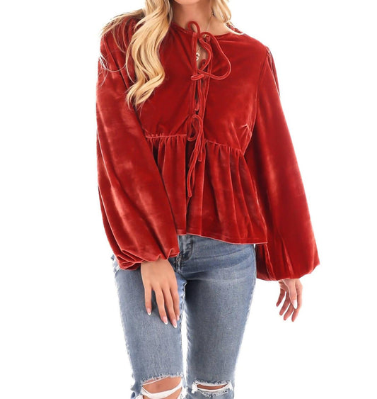 So Me - Forever Festive Velvet Top