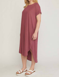 Entro - Ribbed Pocket Midi Dress