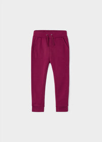 Mayoral Girl's Cotton Knit Jogger in berry - kids' joggers
