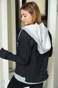White Birch - Jean Jacket With Removable Hood