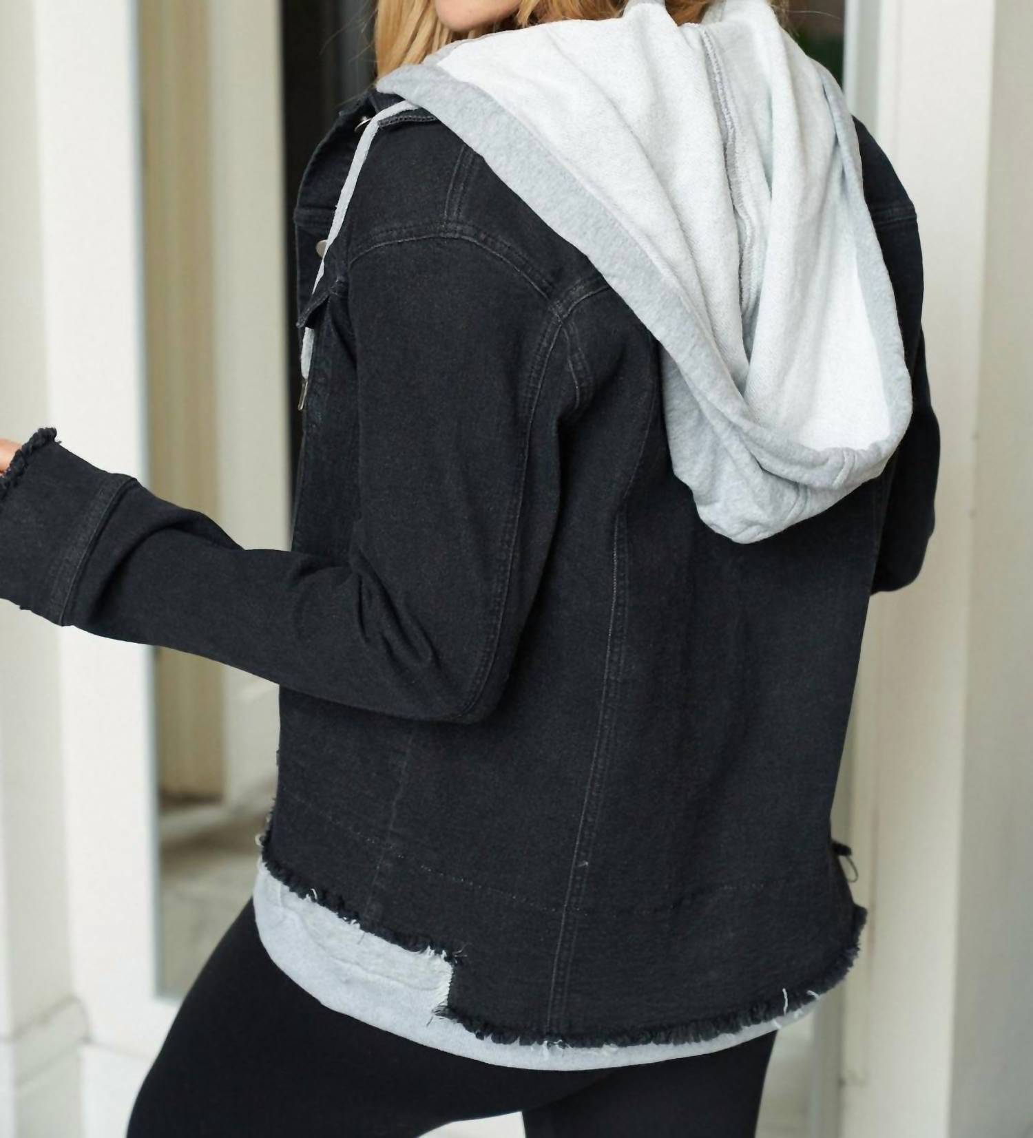 White Birch - Jean Jacket With Removable Hood