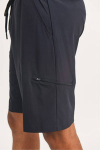 Mono B - Active Drawstring Shorts with Zippered Pouch