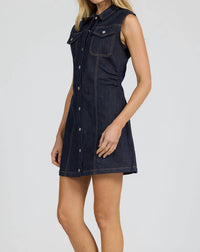 DEAR JOHN DENIM Saira Mini Dress in dark denim - women's dress - alternate view