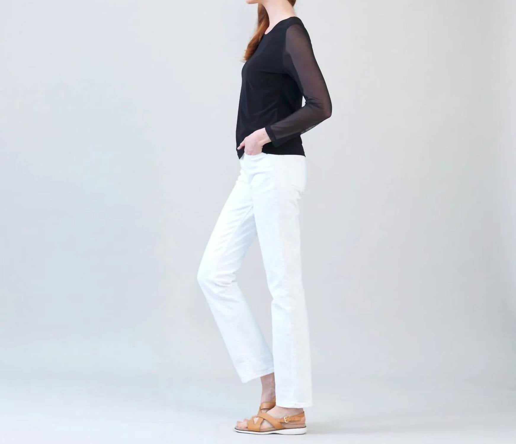 Clara Sun Woo - Long Mesh Sleeve Top