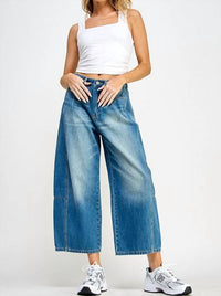 Miss Love Natalie Barrel Jeans in blue - women's jeans - view 4
