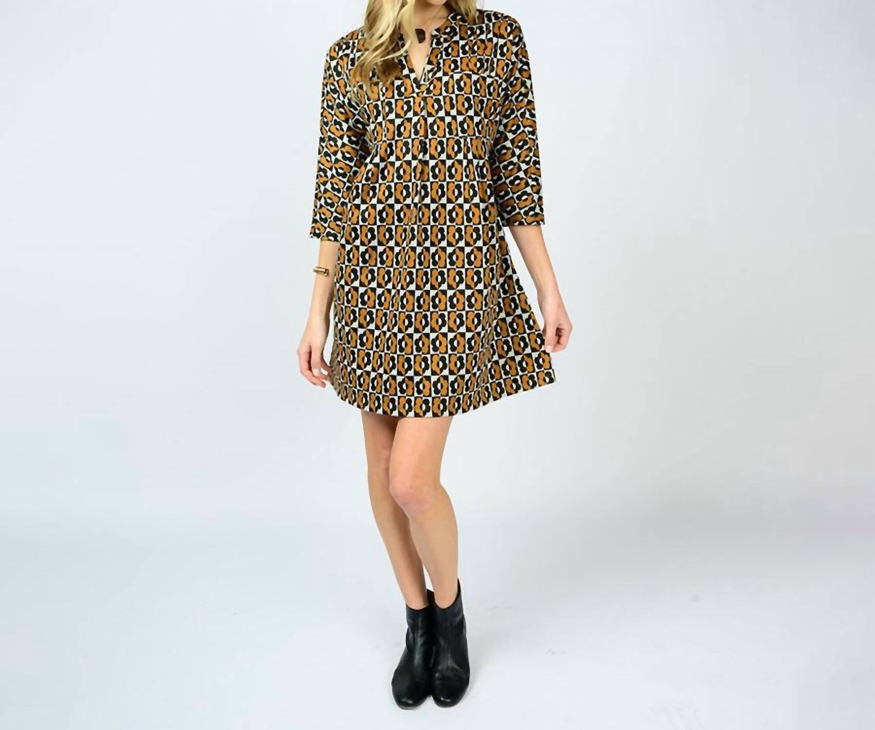 Ivy Jane - Flower Blocks Mini Dress