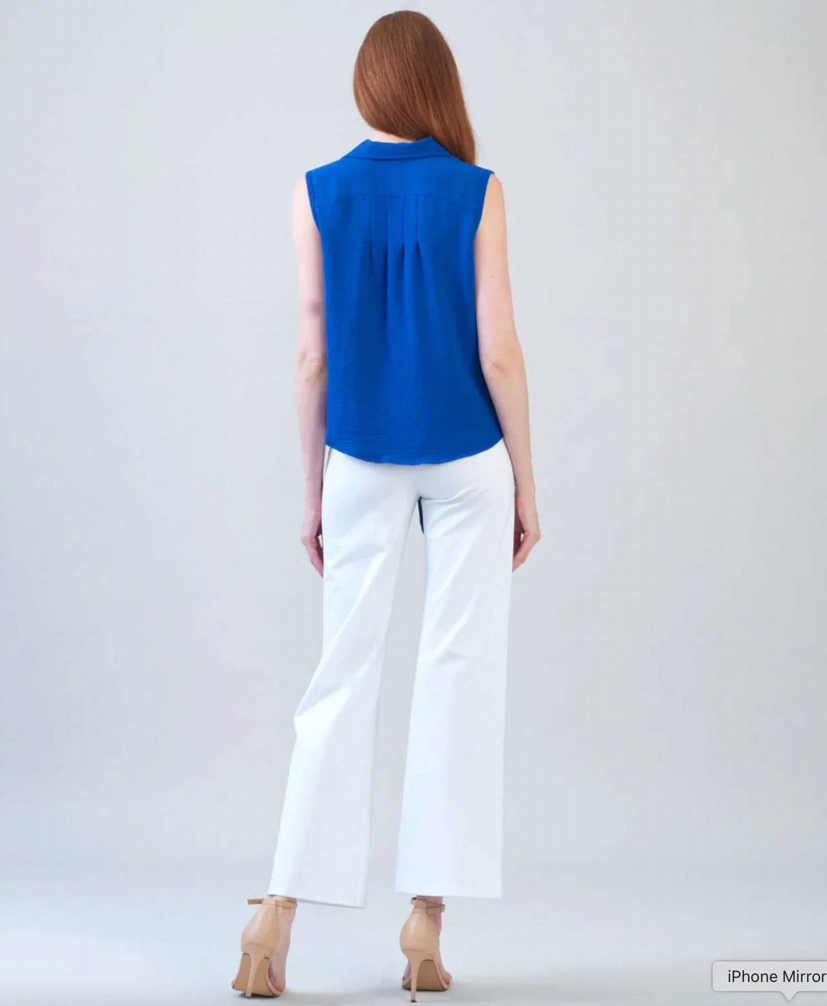 Clara Sunwoo - Women's Sleeveless Button Down Tie Hem Top