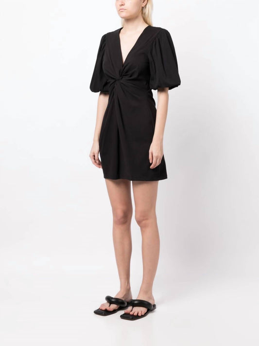 Cinq A Sept - Bette V-Neck Poplin Puff Sleeves Mini Dress