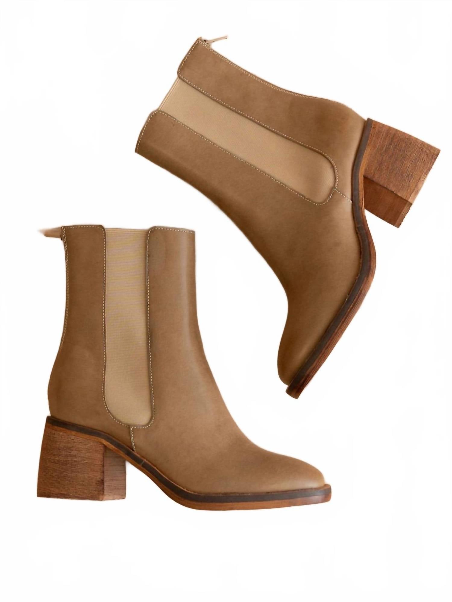 OASIS SOCIETY Women's Olivia Vintage Chelsea Heel Boot in caramel - women's shoe - alternate view