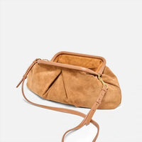 Dolce Vita Women's Sahara Handbag in cognac suede - women's bag - detail view
